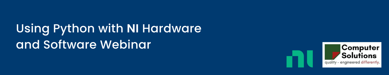 Python and NI: Using Python with NI Hardware and Software Webinar