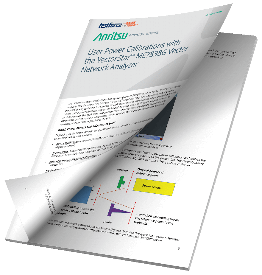 Anritsu User Power Calibrations with the VectorStar ME7838G VNA